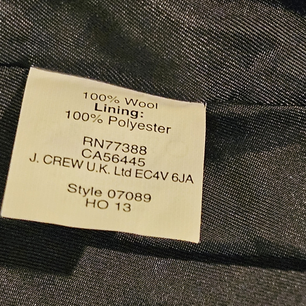 J. Crew Red Navy Blue Buffalo Plaid Wool Coat Jacket Women's Size 2 - Picture 8 of 11
